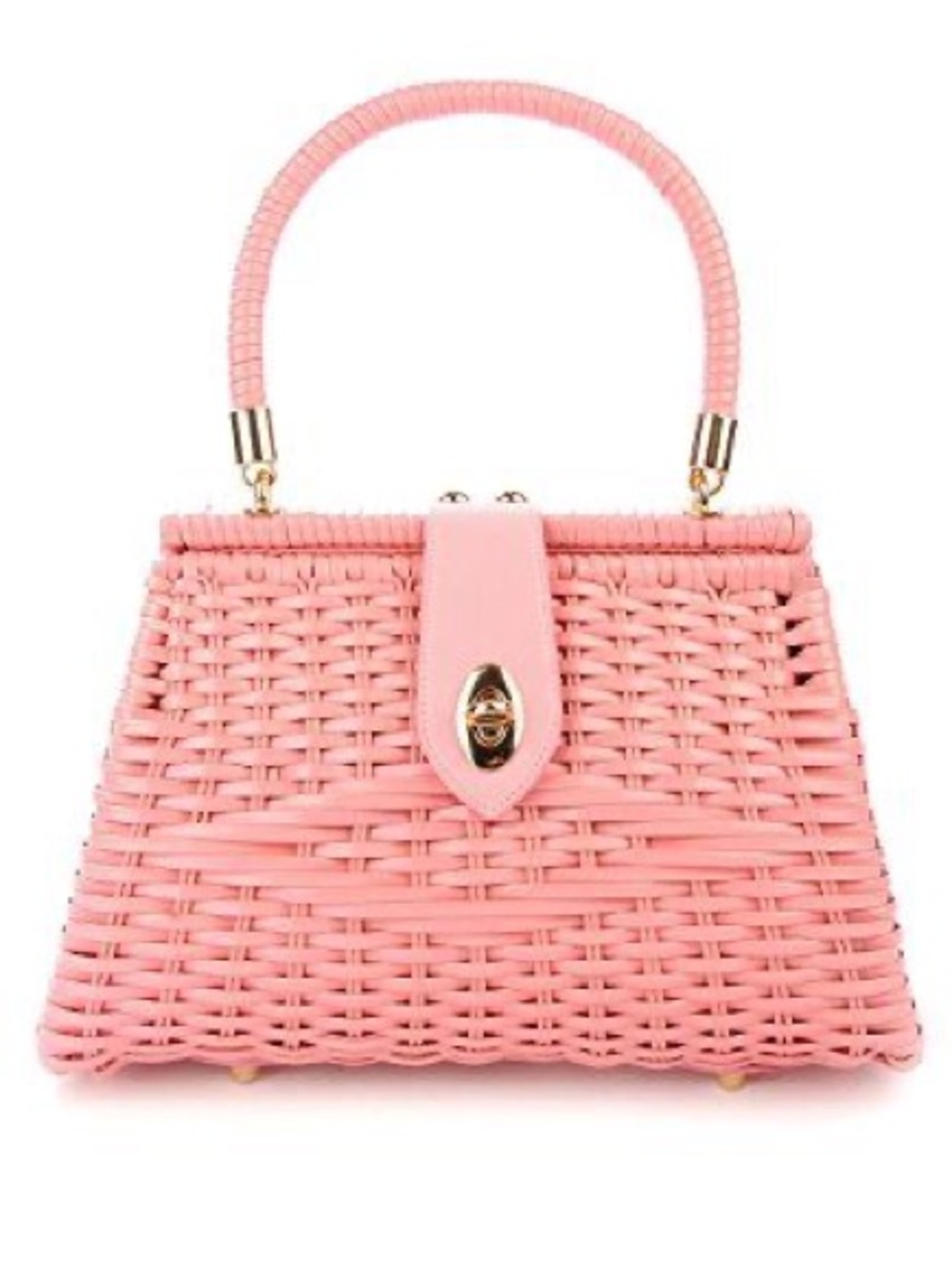 ⚠️MINOR FLAWS ⚠️ Pinup Couture Handbags Wicker Purse in Pink from Pinup Girl